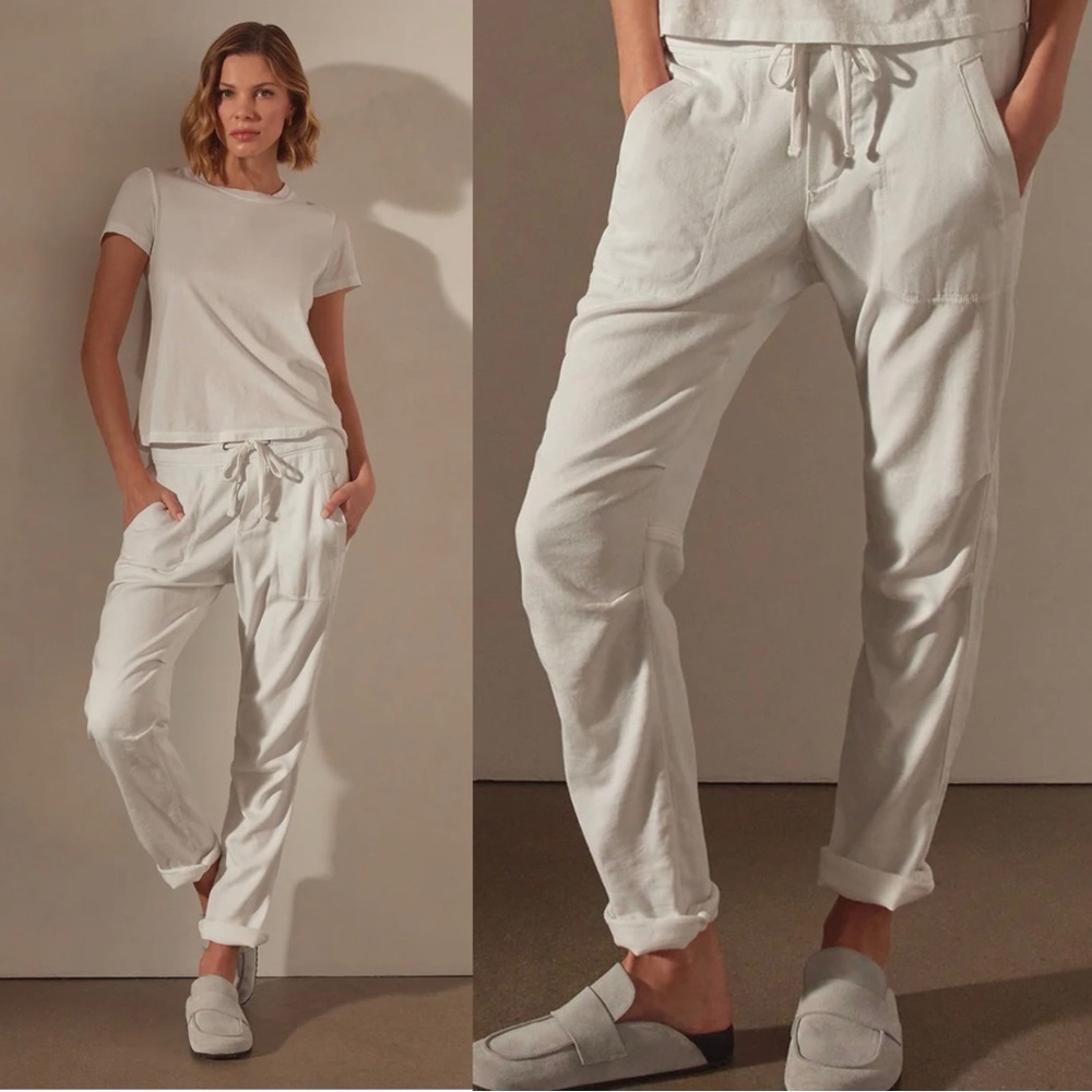 James Perse Soft Drape Utility Pant Women’s 3‎ Large White Cotton Minimalist